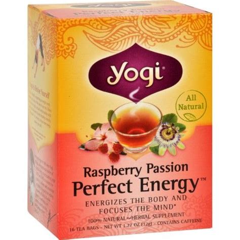 Yogi Raspberry Passion Perfect Energy 127 Ounce Package Black Yogi