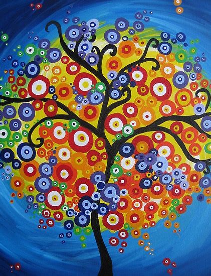 Rainbow Tree Vertical By Cathyjacobs Tree Of Life Painting Tree