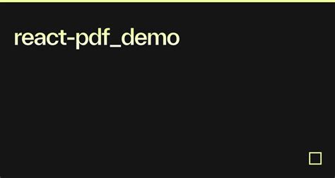 React Pdf Demo Codesandbox