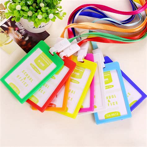 Maybe you would like to learn more about one of these? PVC ID Badge Holder Accessories Vertical Credit Card Bus Cards Case Papelaria Cute Stationery ...