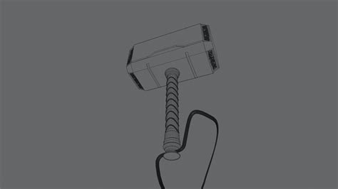 Thors Mighty Weapon Mjolnir 3D Model CGTrader