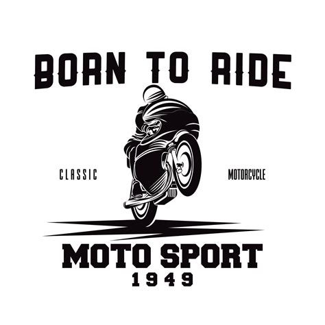 Born To Ride Motorcycle T Shirt Design Logo Design Vector Art