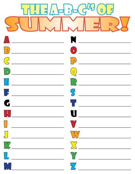 What I Did This Summer Free Printable Back To School Worksheets Supplyme