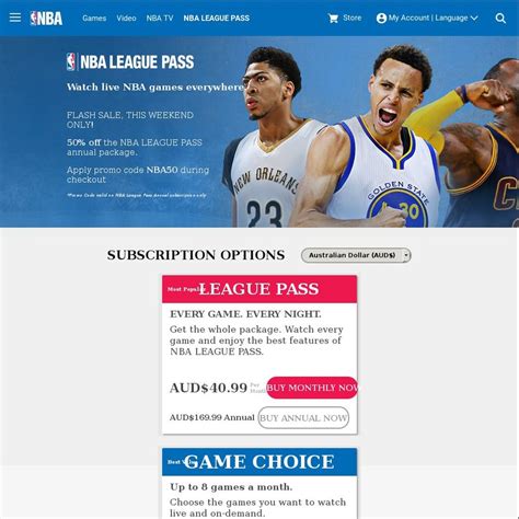 Refer to the list below for the nba league pass prices in different countries. NBA League Pass Annual Subscription 50% off (AUD $84.99 ...