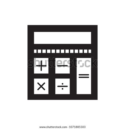 Calculator Numbers Calculate Finance Black Fill Stock Vector Royalty
