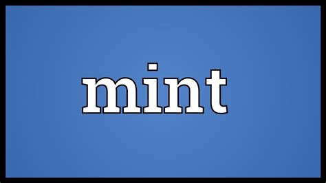 Mint Meaning Youtube