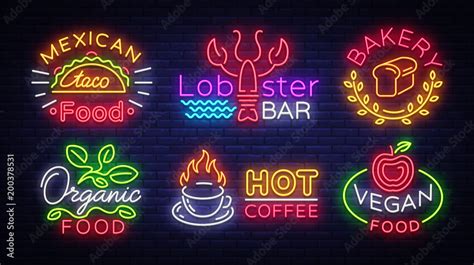 Neon Food Sign