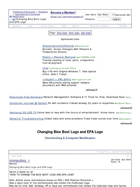 Bios / uefi modification and flashing utilities collection. Changing Bios Boot Logo and EPA Logo - Over Clocking ...