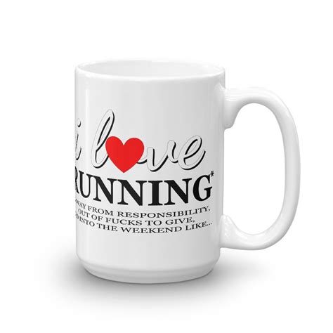I Love Running Coffee Mug Monster Longe