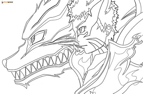 Nine Tail Fox Coloring Pages Coloring Home
