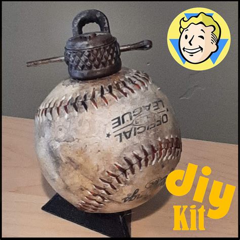 Diy Kit 3x Fallout Baseball Grenades W Display Stands Etsy