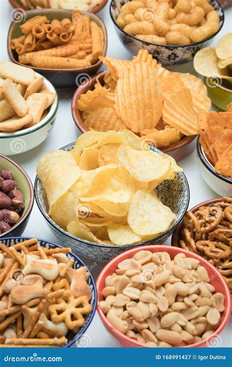 Salty Snacks Served As Party Food Stock Image Image Of Peanut Snack