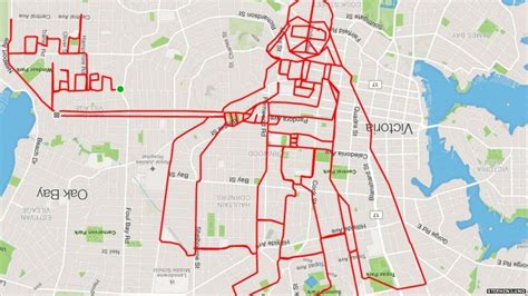 Primitive looking shapes of people and there are new apps available that make drawing gps pictures easier. Strava artist draws pictures with his bike and GPS | Art ...