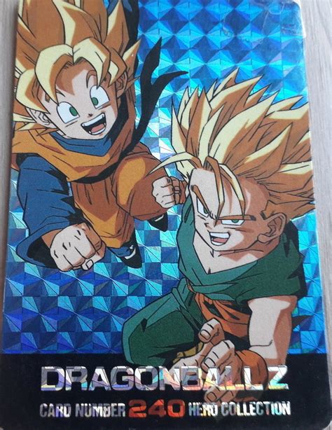 The three great super saiyans), also known as dragon ball z: Card number 240 - Dragon Ball Z Hero Collection Series Part 2 Dragon Ball trading card 240