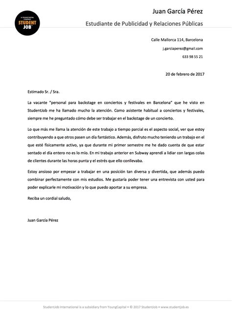 Carta De Presentacion Sin Experiencia Laboral Ejemplos Colección De