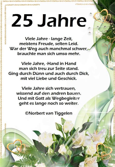 Fünfundzwanzig jahre nach der trauung feiert man die silberne hochzeit. Pin von Marie-Luise auf Sprüche | Silberhochzeit spruch ...