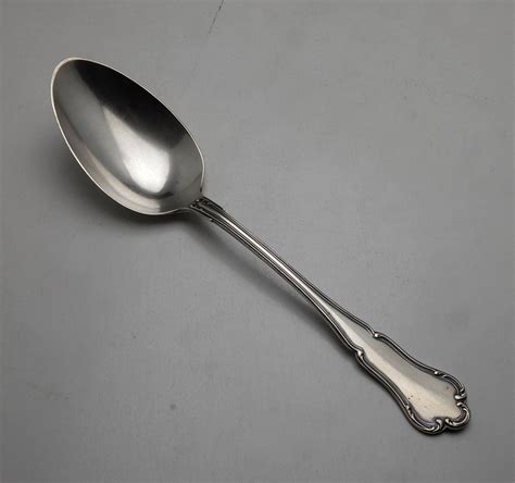 Provided from birth with everything wanted; 800 silver serving spoon 121g - Flatware/Cutlery and ...
