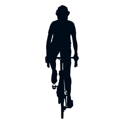 Cyclist Silhouette Front View Silhouette Architecture Bike