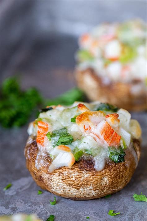 Seafood Stuffed Mushrooms So Good Momsdish