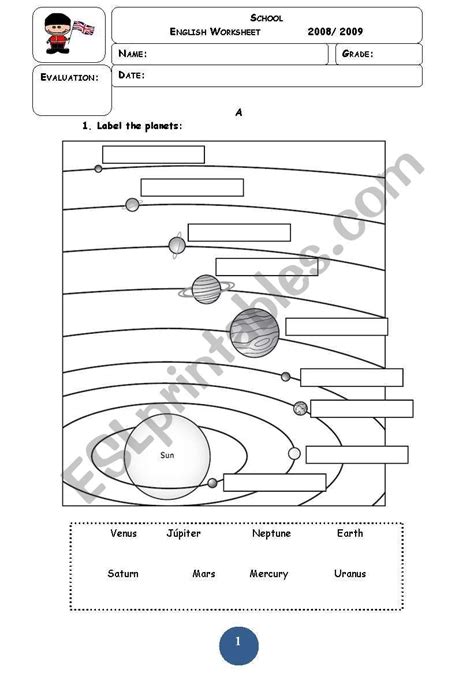 Solar System Worksheet Pdf The Solar System Esl Worksheet By Rose5