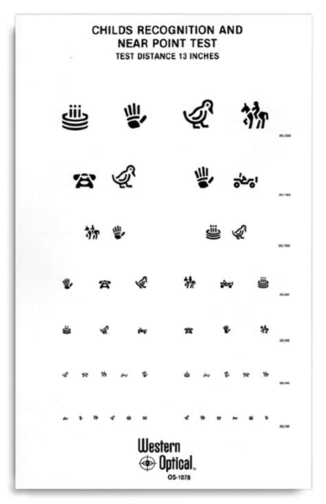 childs visual acuity test card
