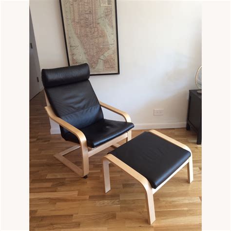 Ikea Leather Chair And Footstool Aptdeco