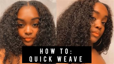 Middle Part Quick Weave Tutorial W Indian Curly Hair How To Do A