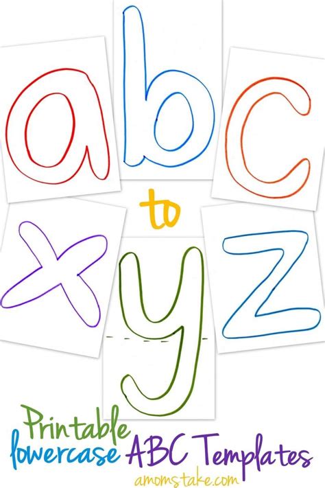 Luckily, the utilization of action advisor textbooks, that happen to be expensive, is definitely changed by free printable alphabet stencils templates. Lowercase ABC Templates - Free Printable! - A Mom's Take