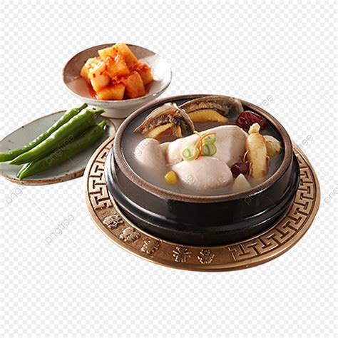 한국 전통 음식 김치와 닭고기 수프 한국 전통 음식 전통 음식 음식의 특성무료 다운로드를위한 Png 및 Psd 파일