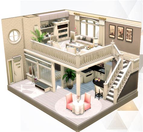 The Sims 4 Creations By Agathea Sims 4 Loft Sims 4 Houses Sims 4