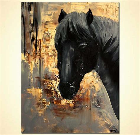 Painting For Sale Abstract Painting Of Black Horse Head