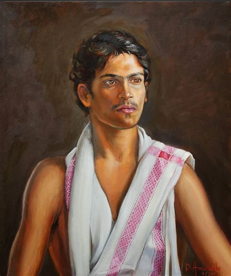 Daily Painting By Artist Dominique Amendola Portrait Of A Young Indian
