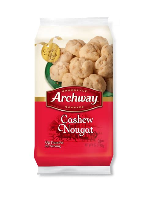 Recipe, grocery list, and nutrition info for archway holiday nougat cookies. A wonderful holiday tradition: Cashew Nougat! #cookies # ...
