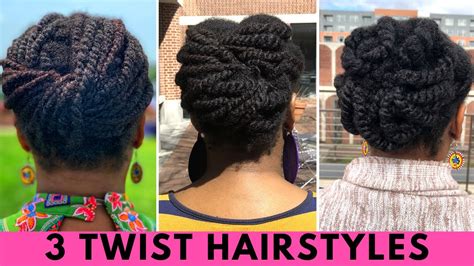 Top 3 Twist Styles Easy Protective Styles For Natural Hair Growth Two