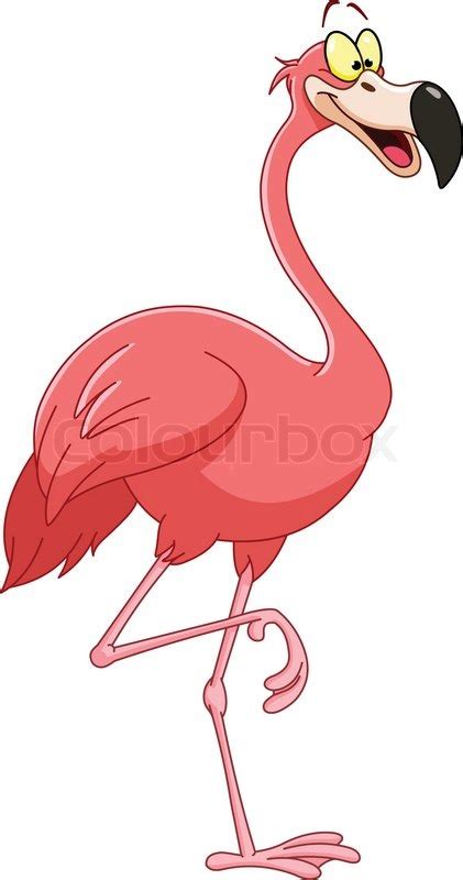 Cartoon Flamingo Vektorgrafik Colourbox