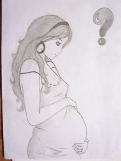 pregnant belly drawing