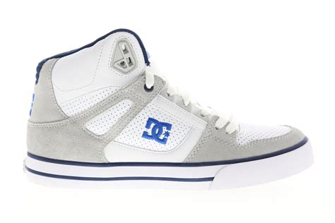 Dc Pure High Top Wc Adys400043 Mens White Leather Lace Up Skate Sneake