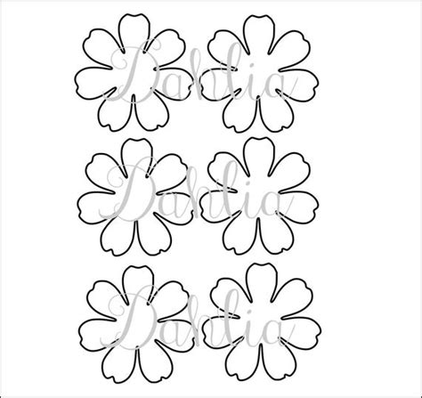 The printable template page includes 8 different petals. DIY printable flower templates- PDF petal templates - DIY paper flower patterns- small flower ...