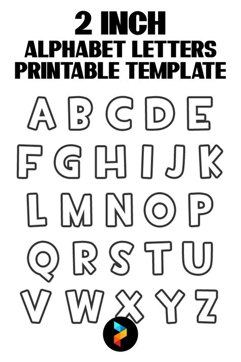 Free Printable 2 Inch Alphabet Letters