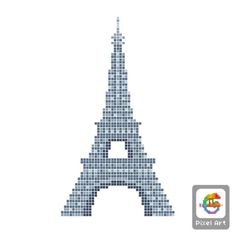 6 Pixel Art Tour Eiffel Icon Sarahsoriano