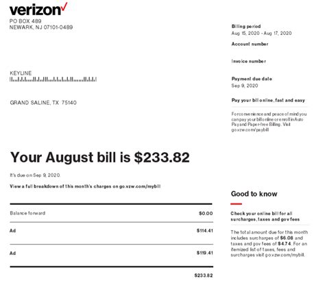 Verizon Wireless Easy Bill Pay