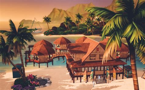 Thalania Sulani Bay Spa Resort Sims4 Sims House Sims 4 House
