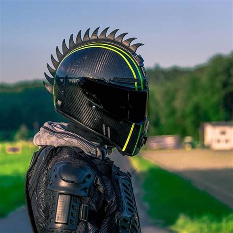 Awesome Motorcycle Helmet Mohawks