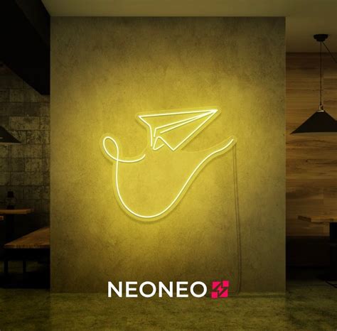 Paper Airplanes Neon Signs Led Wood Paper