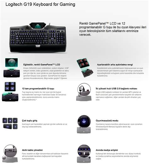 Logitech G19 Oyuncu Keyboard 920 000970 Fiyatı