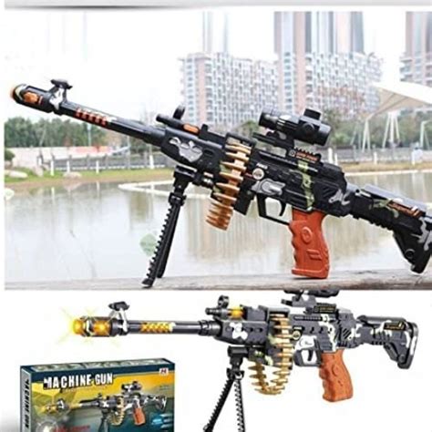 Musical Army Style Toy Gun For Kids With Music Lights And Laser Light