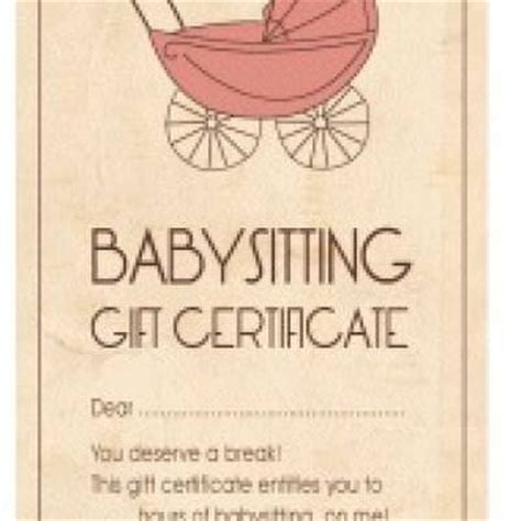 Don't leave your children with just anyone, use a reputable babysitting agency. Free Babysitting Gift Certificate {Printable} | Tip Junkie