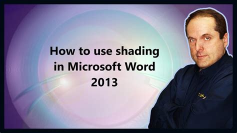 Instead, it is normally flushed left with no extra spacing between words. How to use shading in Microsoft Word 2013 - YouTube