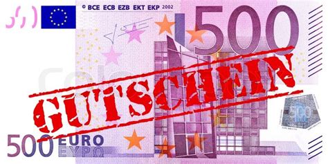 Wenn du eine amerikanische banknote in. Banknote Euro Geldschein Gutschein ... | Stock Bild ...