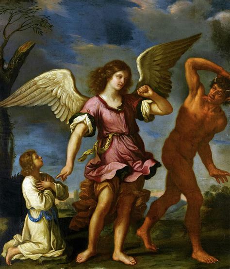 Guardian Angel Protecting A Child From The Devil Painting By Bartolomeo